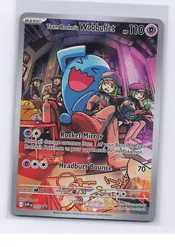 Team Rocket's Wobbuffet 203 Holo Promo Scarlet & Violet Promo Pokemon Near Mint - Image 1