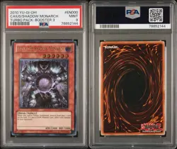 Yugioh Caius the Shadow Monarch PSA 9 Mint Turbo Pack 3 Ultimate Rare - Image 1