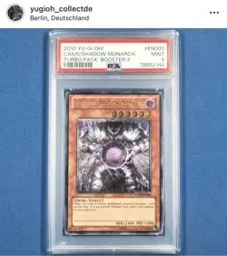 Yugioh Caius the Shadow Monarch PSA 9 Mint Turbo Pack 3 Ultimate Rare - Image 5