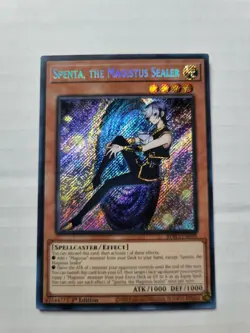 YuGiOh! Spenta, the Magistus Sealer BPRO-EN098 Burst Protocol 1st Ed Secret Rare - Image 1