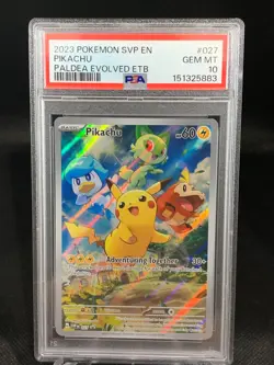 Pokemon Pikachu 027 Scarlet & Violet Promo Holo PSA 10 2023 English Card - Image 1