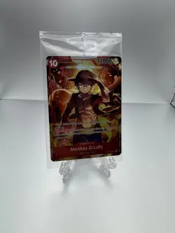 ONE PIECE - MONKEY.D.LUFFY - HOLO FOIL PROMO CARD ST10-006 - TREASURE BOOSTER - Image 1