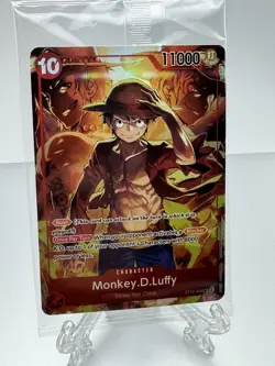 ONE PIECE - MONKEY.D.LUFFY - HOLO FOIL PROMO CARD ST10-006 - TREASURE BOOSTER - Image 4