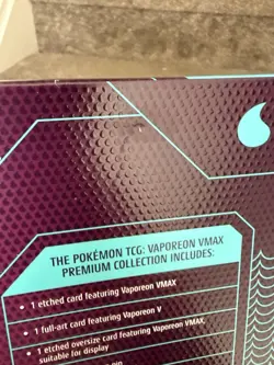 Pokemon Vaporeon VMAX Premium Collection Kit Promo Full Art Booster Sealed - Image 3
