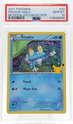 FROAKIE 2021 POKEMON MCDONALD'S COLLECTION HOLO #22/25 PSA 10 🔥LOW POP🔥 - Image 1