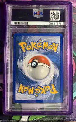 2006 Pokemon Mew EX Legend Maker Reverse Holo Rare #10 PSA 9 Mint Swirl - Image 2