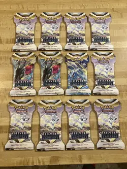 Pokemon TCG Sword & Shield-Silver Tempest Sleeved Booster Pack (12) - Image 1