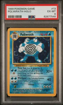 1999 Pokemon Game Base Set #13 Poliwrath Holo - PSA 6 - Wizards of the Coast - Image 1