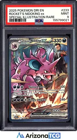 Pokemon 2025 Team Rocket's Nidoking ex 233/182 SIR Destined Rivals PSA 9 - Image 1