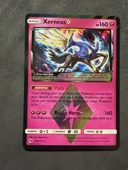 Xerneas Prism Star 144/214 Pokemon Lost Thunder Holo Rare - Image 1