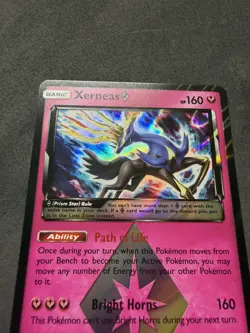 Xerneas Prism Star 144/214 Pokemon Lost Thunder Holo Rare - Image 2