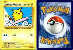 Surfing Pikachu 111/108 Evolutions Pokemon TCG SEC LP - Image 3