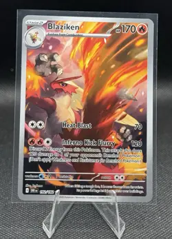 Pokemon Blaziken 192/182 Illustration Rare SV10 Destined Rivals Holo - Image 1