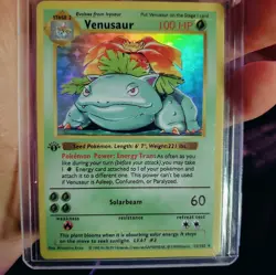 Venusaur 1st Edition Shadowless Base Set Holo Rare 15/102 1999 100HP - Image 1