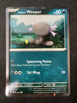 Pokemon Paldean Wooper SVP041 SV Black Star Promo LP - Image 1
