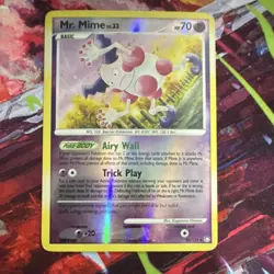 Pokemon Mr. Mime Holo Rare 30/123 DP Mysterious Treasures Basic 70 HP Psychic - Image 1