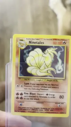 Pokemon TCG Base Set Ninetales Holo Foil Rare Card NM 012/102 - Image 2