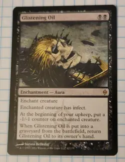 Magic | NPH | Glistening Oil | 62 | New Phyrexia Rare Enchantment - Image 1