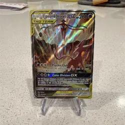 Pokemon TCG Espeon & Deoxys GX SM240 SM Promo TAG TEAM Holo 260 HP English - Image 1