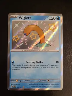 Wiglett - 121/091 - Pokemon Paldean Fates Shiny Rare Card NM - Image 1