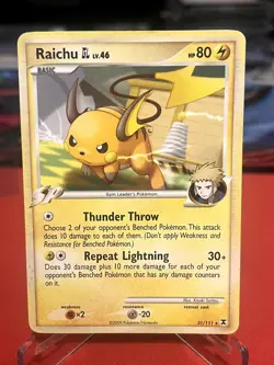 Raichu GL 31/111 Rare Rising Rivals Pokemon Heavily Played - Image 1