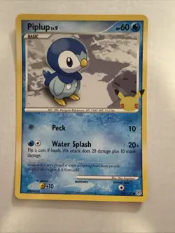 Pokemon TCG Piplup Jumbo Card 25th Anniversary Card Limited Edition - Image 1