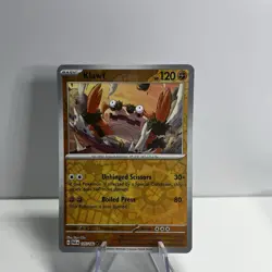 Klawf 105/182 Reverse Holo Uncommon Pokemon TCG S&V Paradox Rift - Image 1