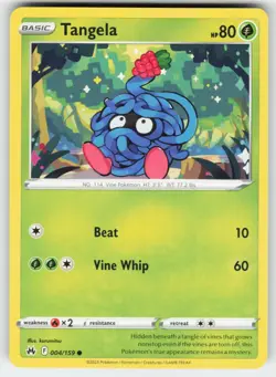 Tangela 004/159 Common Crown Zenith Pokemon Near Mint - Image 1