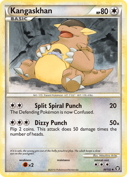 Kangaskhan 36/102 UC HGSS Triumphant Pokemon LP - Image 1