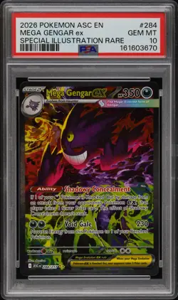 2026 POKEMON ASC EN-ASCENDED HEROES #284 MEGA GENGAR EX PSA 10 - Image 1