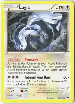 Lugia 78/124 Rare Fates Collide Pokemon Lightly Played - Image 1