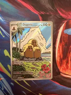 Pokemon TCG Alolan Dugtrio Illustration Rare Holo Sv08 Surging Sparks 208/191 - Image 1