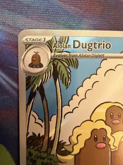 Pokemon TCG Alolan Dugtrio Illustration Rare Holo Sv08 Surging Sparks 208/191 - Image 2