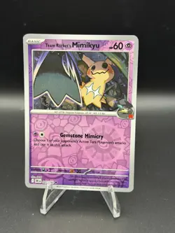 Team Rocket's Mimikyu 087/182 Uncommon Destined Rivals Pokemon Reverse Holo NM - Image 1