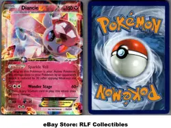 2016 Pokemon, XY Fates Collide, #72/124 Diancie EX, Holo Ultra Rare - Image 1