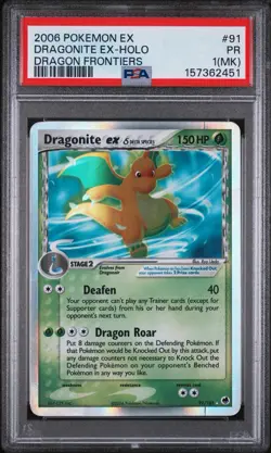 Pokemon TCG Dragonite ex PSA 1 Dragon Frontiers 91/101 Ultra Rare Holo EX - Image 1