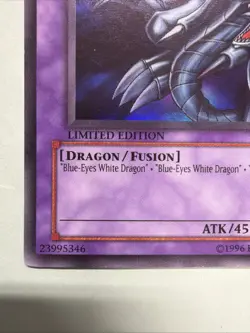 Yugioh Blue-Eyes Ultimate Dragon Secret Rare Foil Limited Edition JMP-EN005 - Image 5