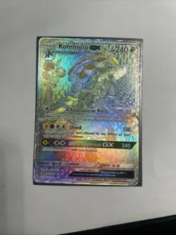 Pokemon Kommo-o GX Secret Rare Full Art Holo 159/145 SM-Guardians Rising Card - Image 1