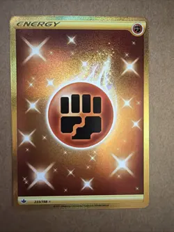 Fighting Energy 233/198 Gold Secret Rare 2021 Pokemon Chilling Rare Card - Image 1