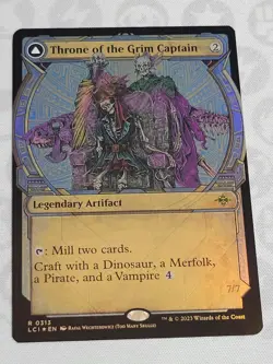 C2951 MAGIC MTG LOST CAVERNS IXALAN THRONE OF THE GRIM CAPTAIN SHOWCASE NM FOIL - Image 1