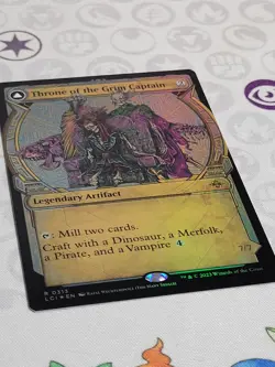 C2951 MAGIC MTG LOST CAVERNS IXALAN THRONE OF THE GRIM CAPTAIN SHOWCASE NM FOIL - Image 2