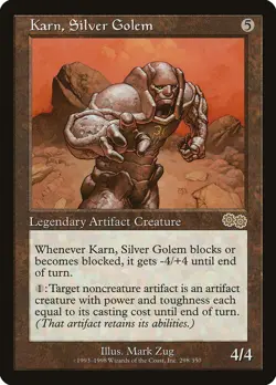 Karn, Silver Golem (298) Urza's Saga USG MTG Magic - Image 1