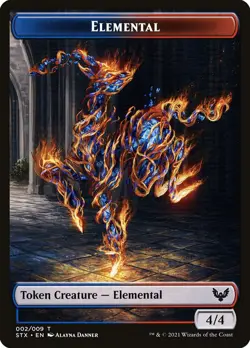 Elemental (002) // Pest (005) Foil Token Strixhaven: School of Mages STX MTG - Image 1