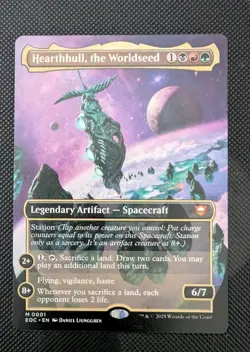 MTG *BORDERLESS* Edge Of Eternities Commander Mythic HEARTHULL THE WORLDSEED NM - Image 1