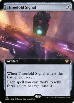 Threefold Signal (111) Extended Art New Capenna Commander NCC MTG Magic - Image 1
