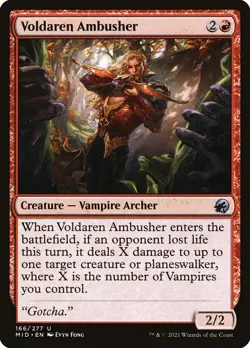 Voldaren Ambusher Foil (166) Innistrad: Midnight Hunt MID MTG Magic - Image 1