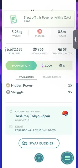 Pokemon Go Shiny Unown Q - Image 2