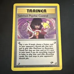 Sabrina's Psychic Control 121/132 Uncommon Gym Challenge Pokemon Unlimited NM - Image 1