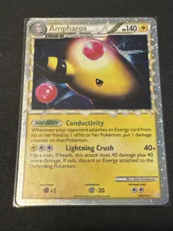 Ampharos Prime HeartGold SoulSilver Holo Rare Pokemon Card 105/123 - Image 1
