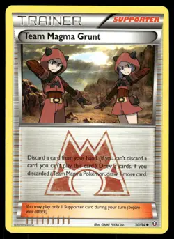 2015 Pokemon Team Magma Grunt Uncommon Double Crisis 30/34 LP - Image 1